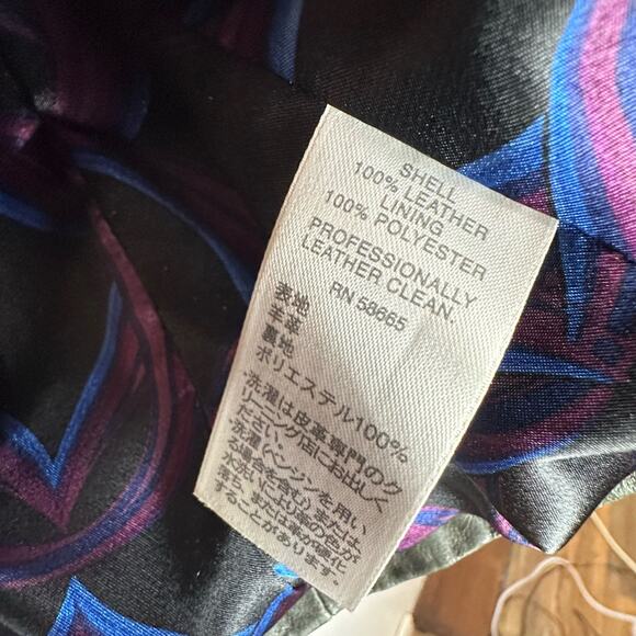 Vintage Classiques Entier cropped‎ bell sleeve bronze leather jacket womans SP - Picture 11 of 12